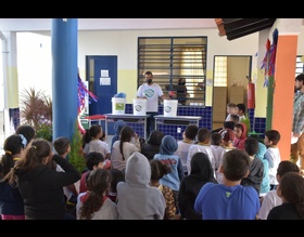 Projeto de Ciências ensina Compostagem para alunos da Escola do Cachoeirinha