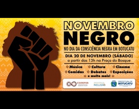 Programação Novembro Negro 2021, na praça do Bosque