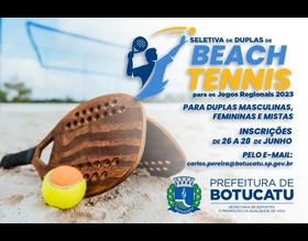 Esporte promove seletiva de duplas de Beach Tennis para os Jogos Regionais