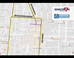 ATEN. O:Região do Paratodos estará interditada na segunda-feira, 24