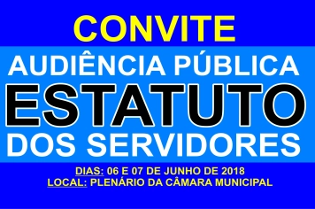 CONVITE PARA AUDIÊNCIA PÚBLICA