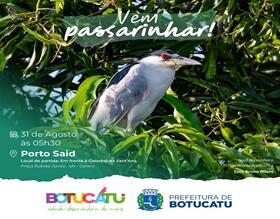 Passarinhada de agosto no Porto Saíd será no domingo, 31