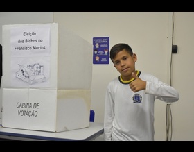 Escola Francisco Marins realiza projeto sobre democracia com eleição para presidente baseado em livro infantil