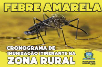 MUTIRÃO DE IMUNIZAÇÃO CONTRA A FEBRE AMARELA NA ZONA RURAL DE ÁGUAS DA PRATA 