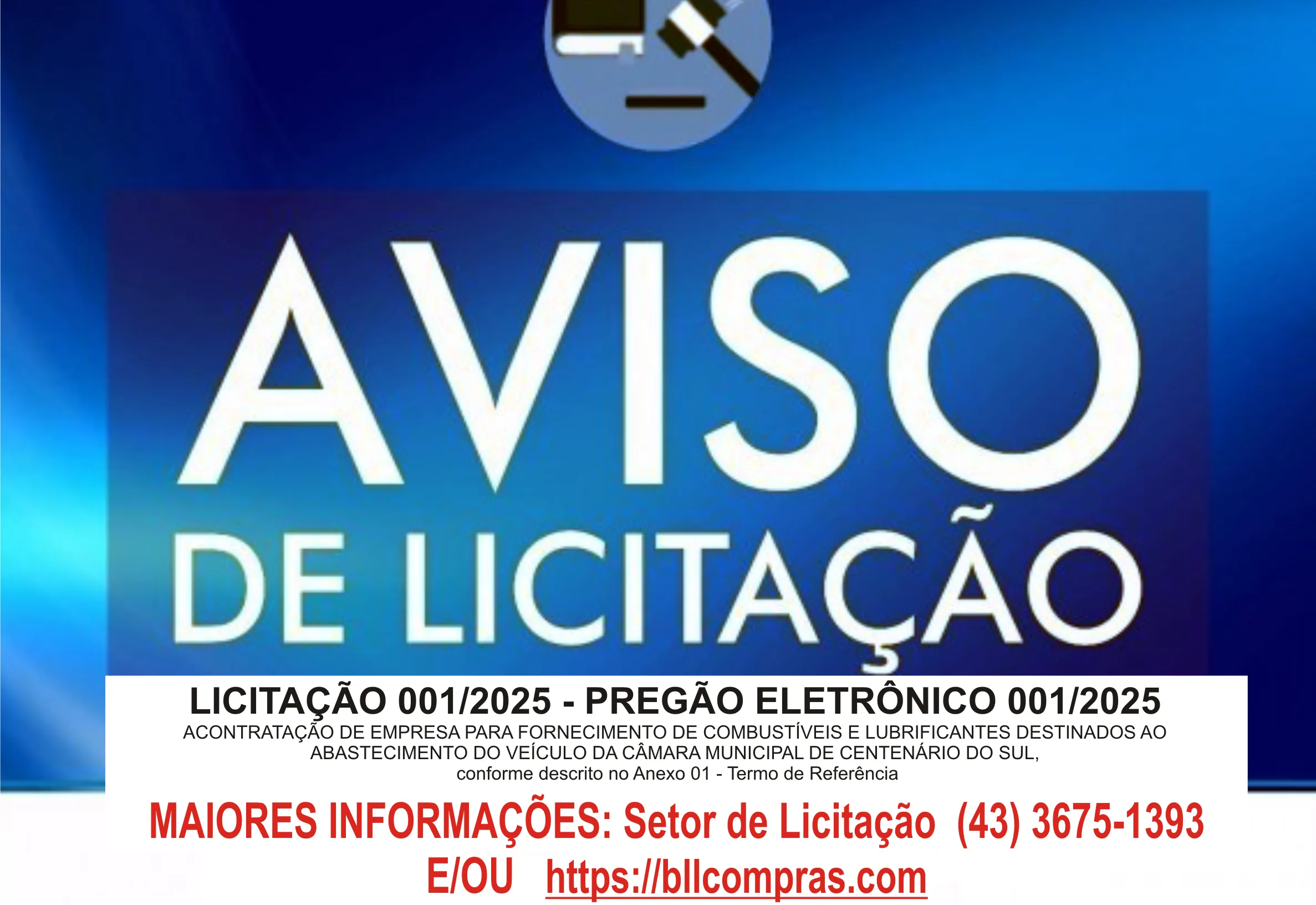 AVISO DE LICITAÇÃO