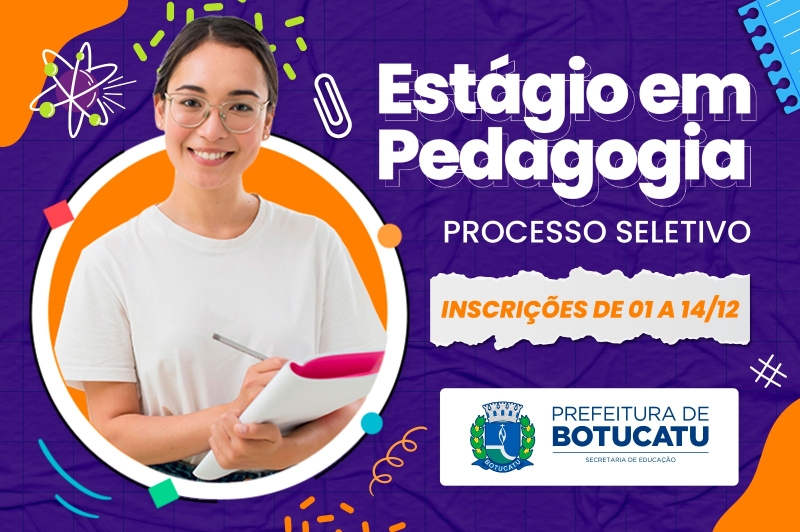 Educação abrirá inscrições para estágio em Pedagogia