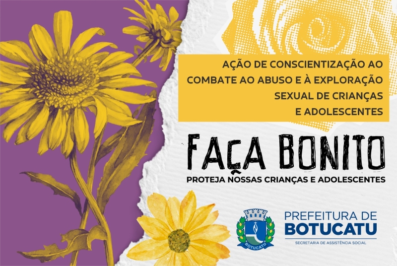 Botucatu terá ação de combate ao abuso e/ou exploração sexual de crianças e adolescentes no próximo sábado