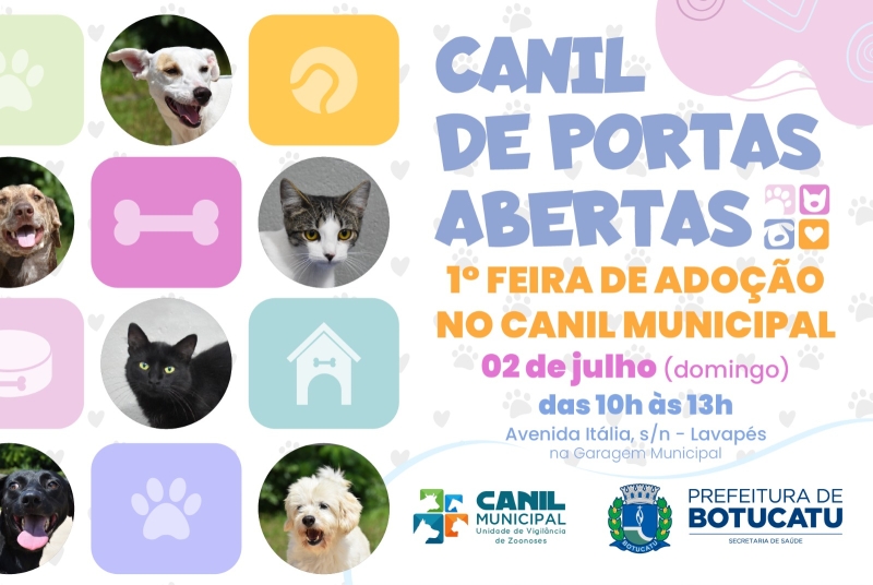 Canil Municipal promoverá 1ª Feira de Adoção no próximo domingo