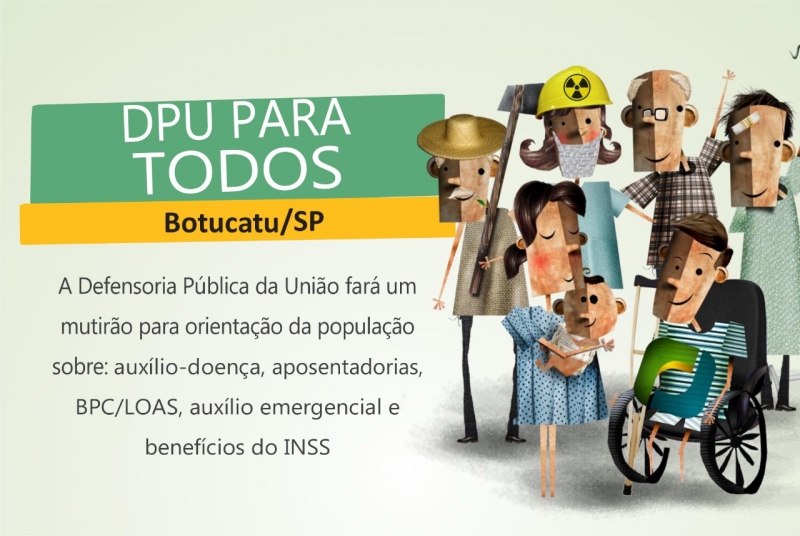 Defensoria Pública da União fará atendimento de orientação nos CRAS de Botucatu