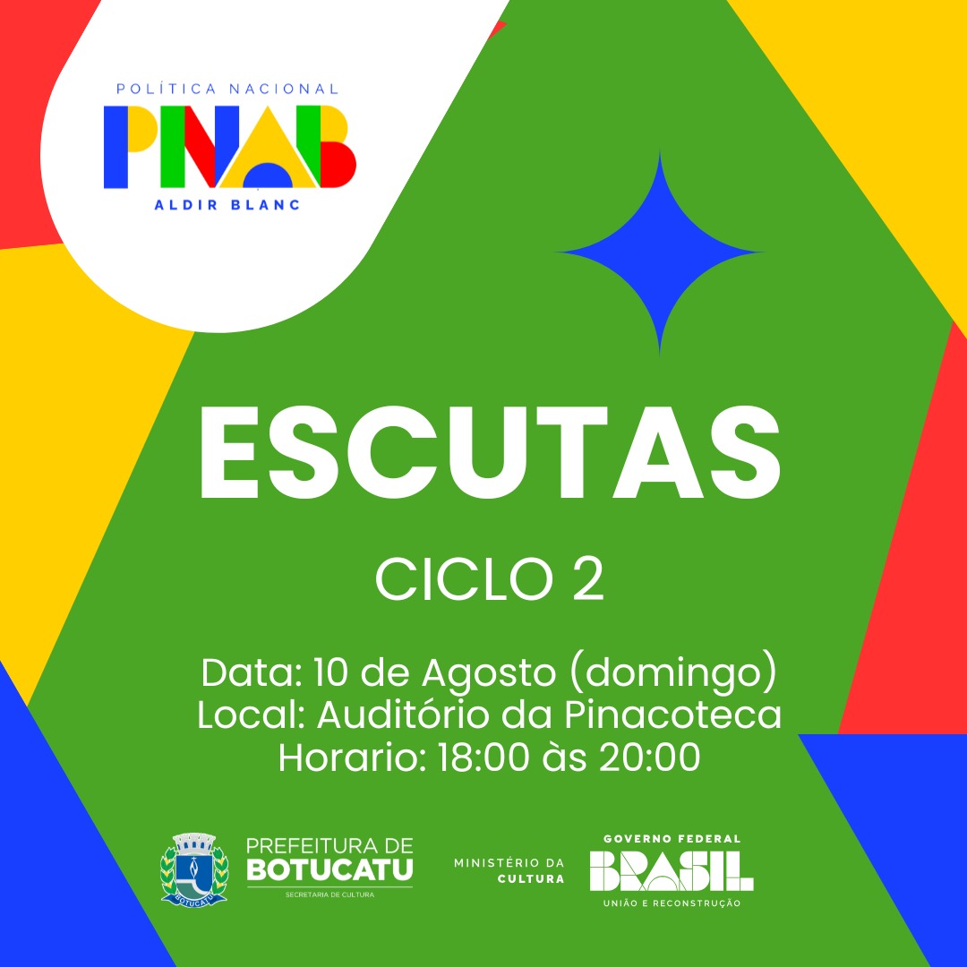 Cultura promove devolutiva da PNAB Ciclo 2 neste domingo, 10