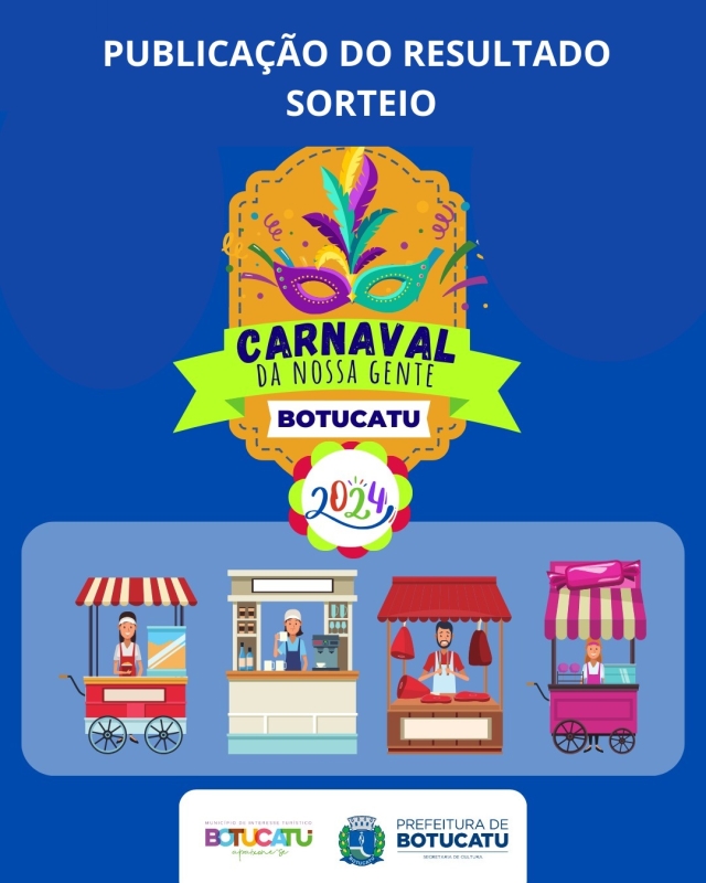 Cultura divulga resultado do sorteio da Praça de Alimentação do Carnaval 2024
