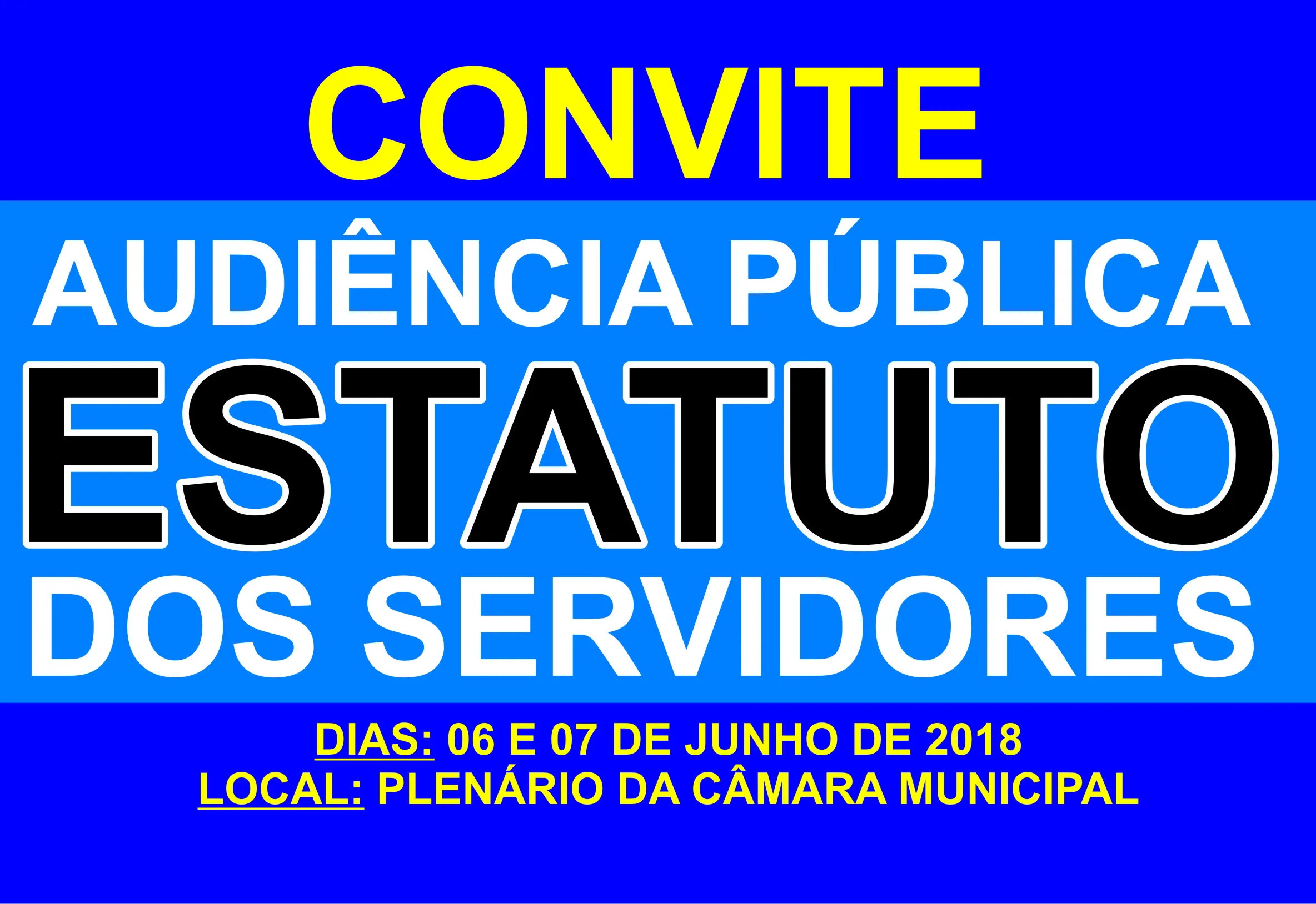 CONVITE PARA AUDIÊNCIA PÚBLICA