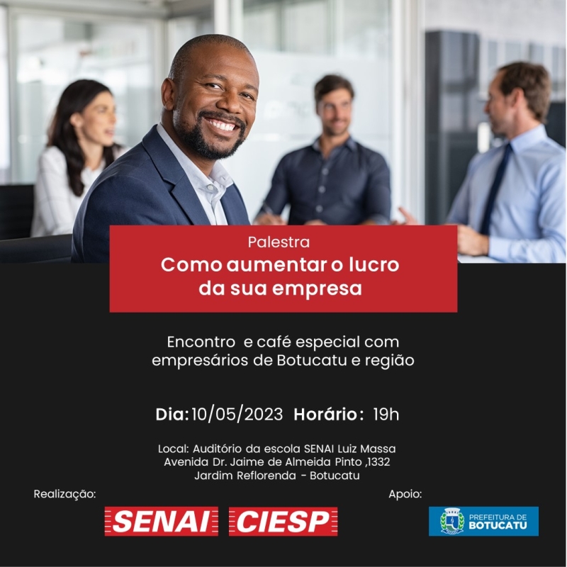 Palestra no Senai Botucatu abordará o tema 