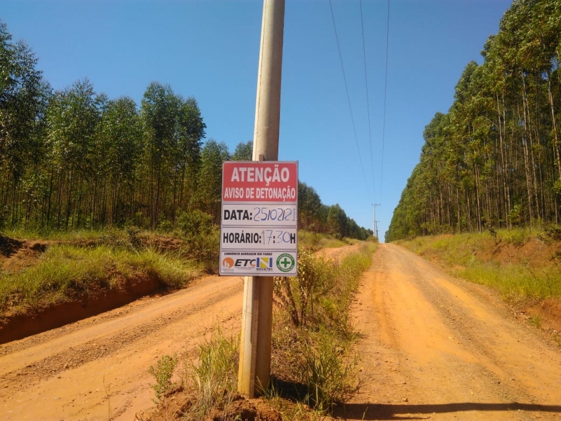Próxima detonação na barragem do Rio Pardo será na quinta, 25