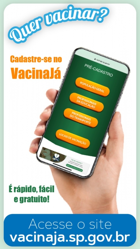 Cadastro no site VacinaJá será obrigatório para a vacinação em massa