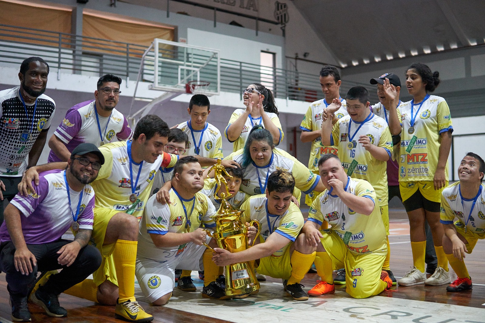 Incas Futsal Down DI faz jogo amistoso com a equipe da Ponte Preta Futsal Down em Campinas